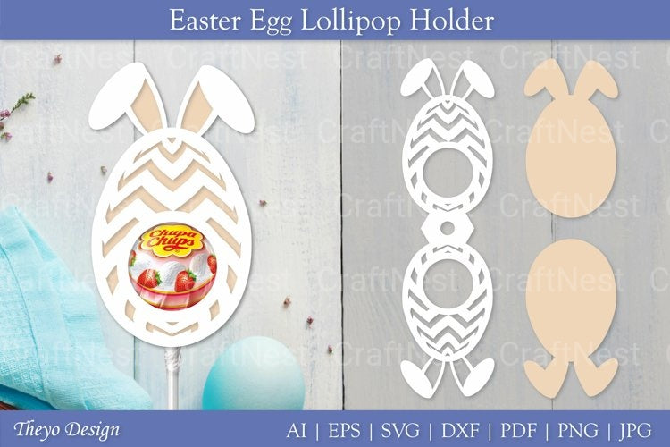 Easter Egg Lollipop Holder SVG Bundle