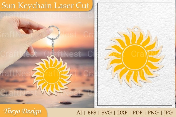 Sun Keychain SVG Bundle