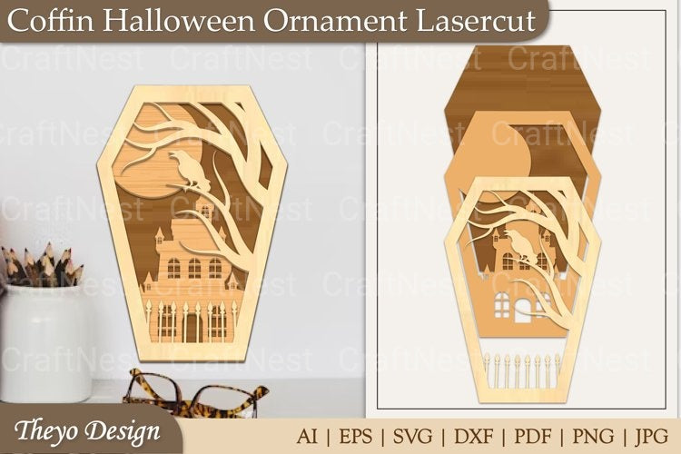 Coffin Ornament SVG Bundle