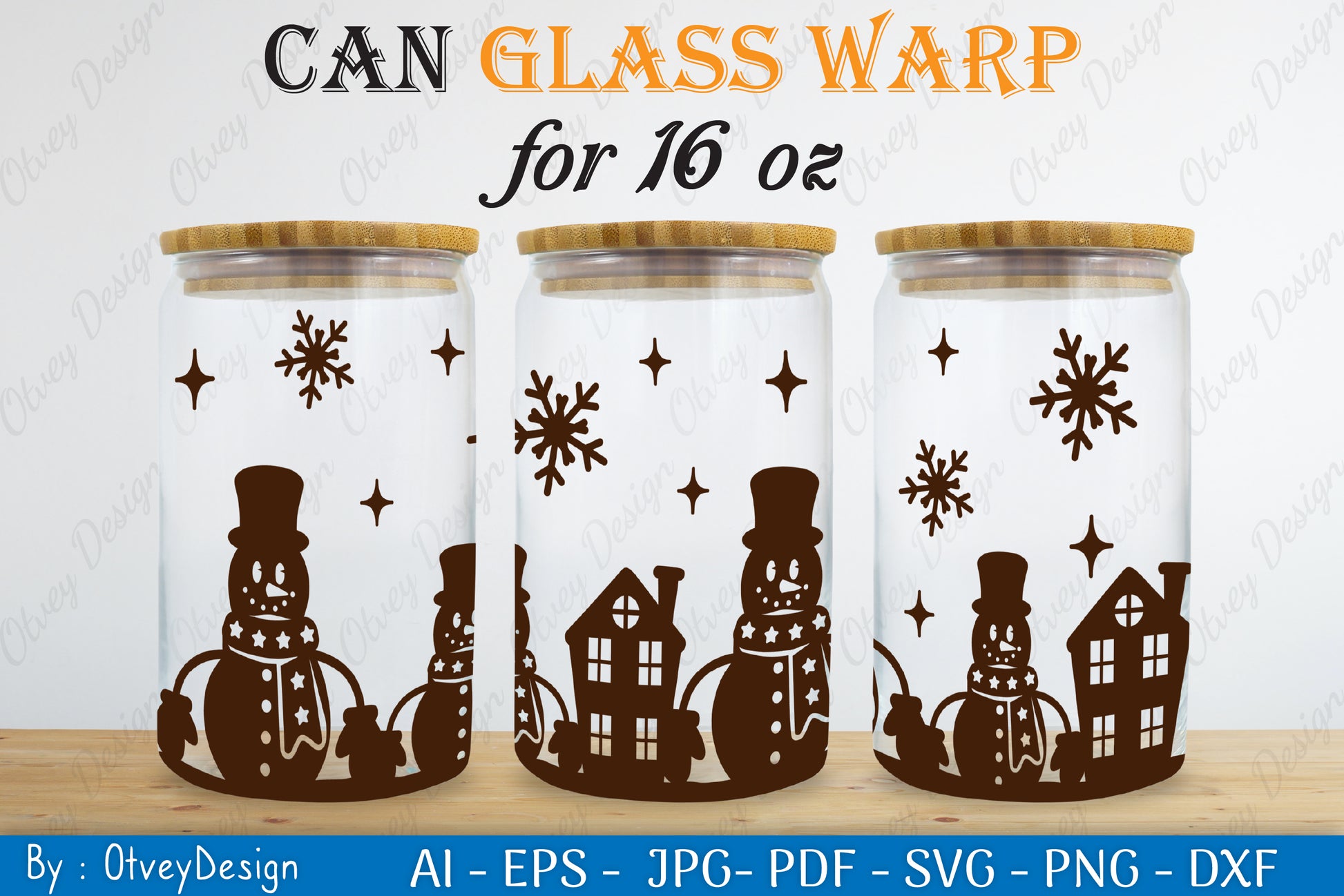 Snowman Can Glass 16 OZ SVG Bundle 10 - CraftNest - Digital Crafting and Art