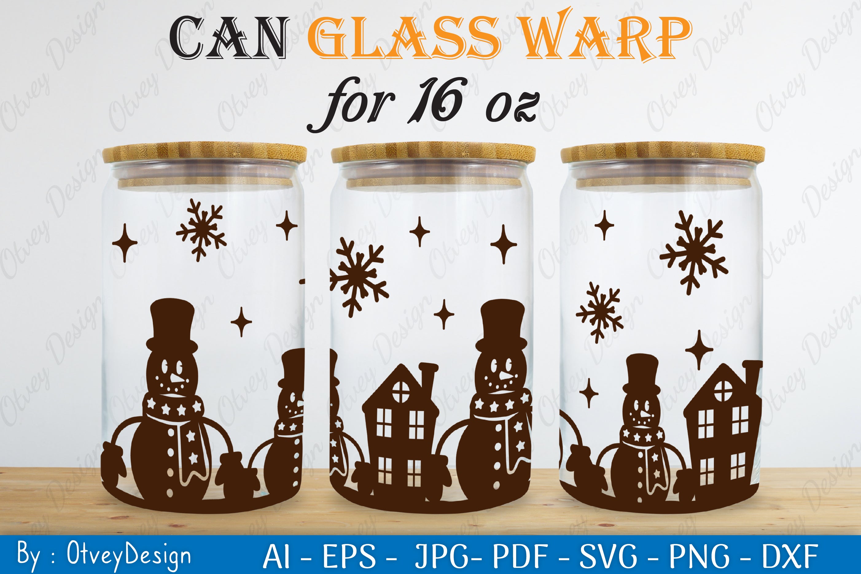 Snowman Can Glass 16 OZ SVG Bundle 10 - CraftNest - Digital Crafting and Art