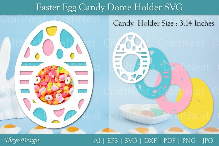 Easter Candy Dome Holder SVG Bundle