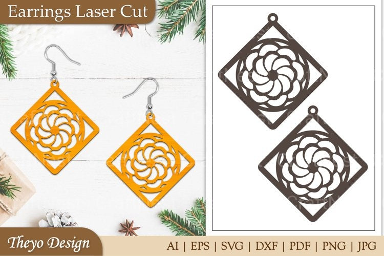 Mandala Lasercut Earrings SVG Bundle