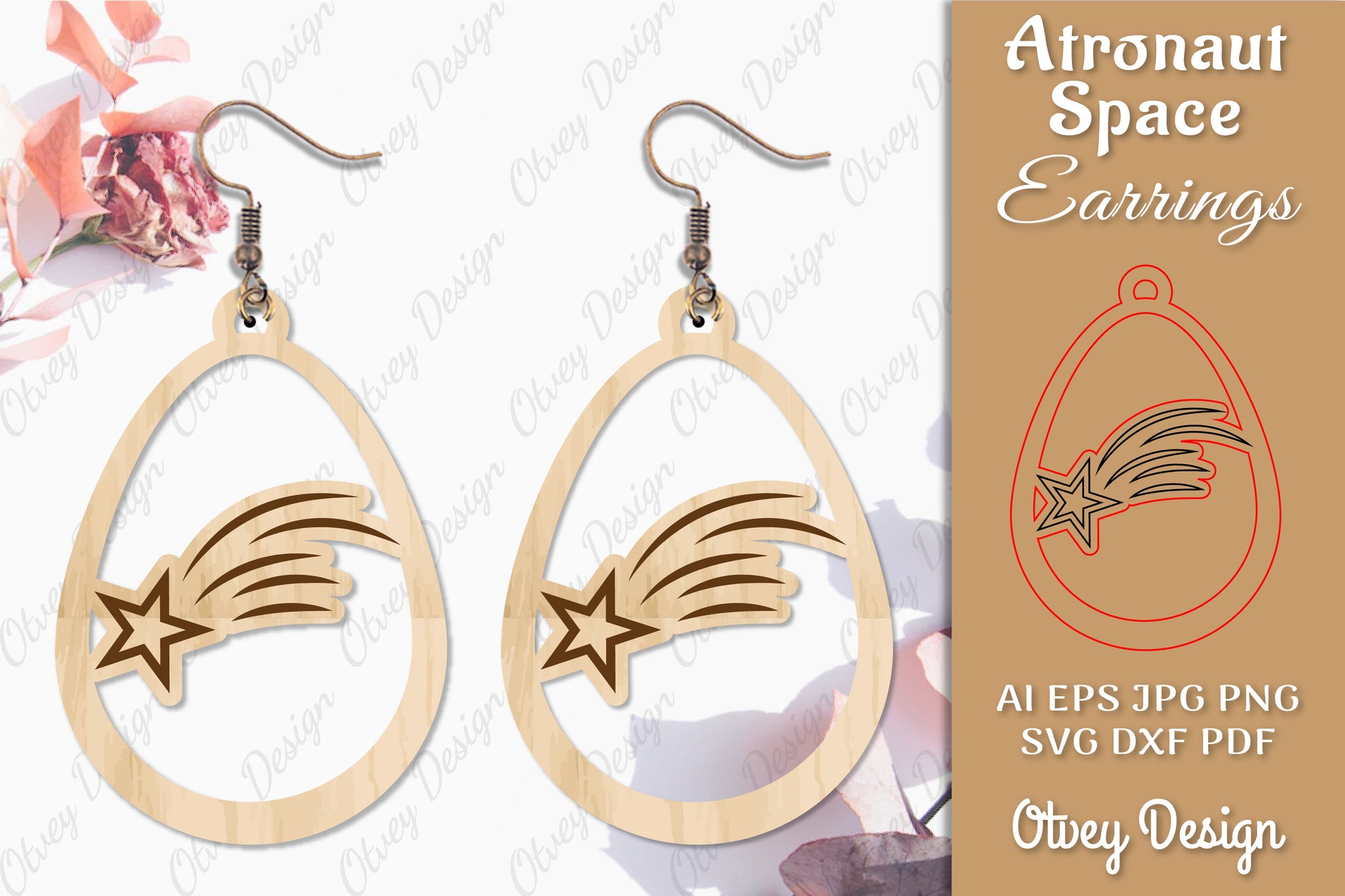 Astronaut Space Keychain Earring SVG Bundle 31 - CraftNest - Digital Crafting and Art