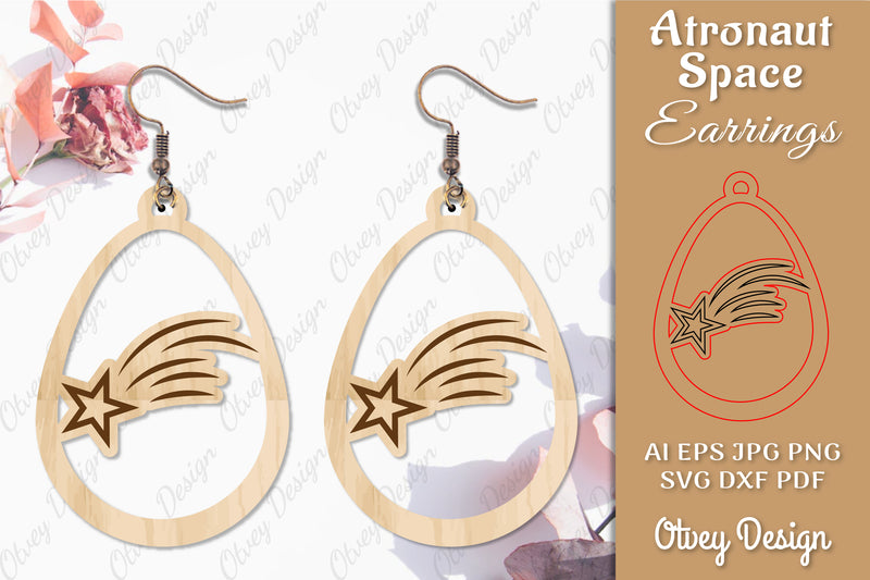 Astronaut Space Keychain Earring SVG Bundle 31 - CraftNest - Digital Crafting and Art