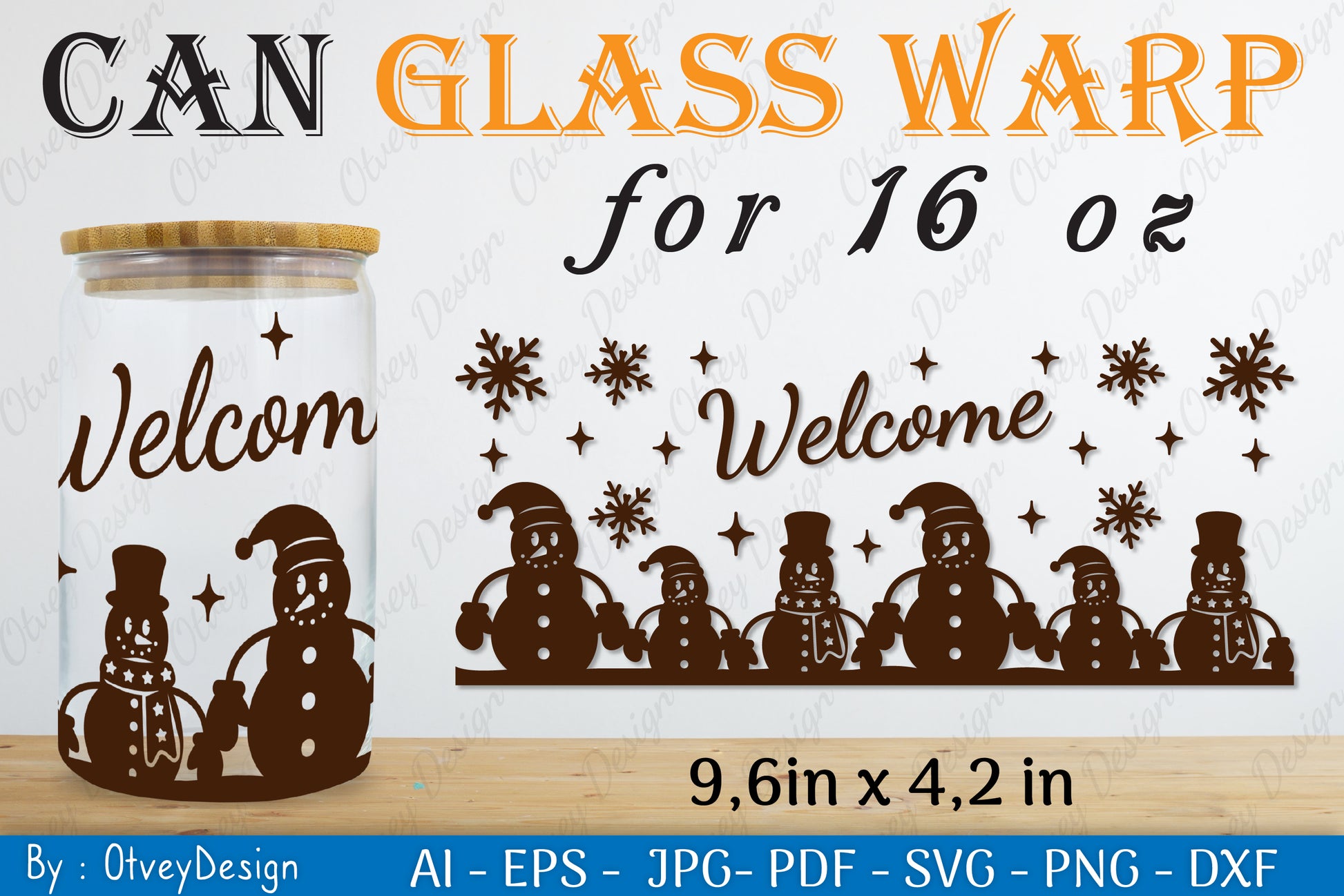 Snowman Can Glass 16 OZ SVG Bundle 2 - CraftNest - Digital Crafting and Art