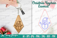 Christmas Keychain Lasercut SVG Bundle 31 - CraftNest - Digital Crafting and Art
