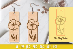 Flower Earring Laser Cut SVG Bundle 141 - CraftNest - Digital Crafting and Art