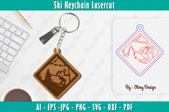 Ski Keychain Lasercut SVG Bundle 16 - CraftNest - Digital Crafting and Art