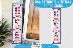 USA Patriotic Vertical Porch Signs SVG Bundle 1 - CraftNest - Digital Crafting and Art