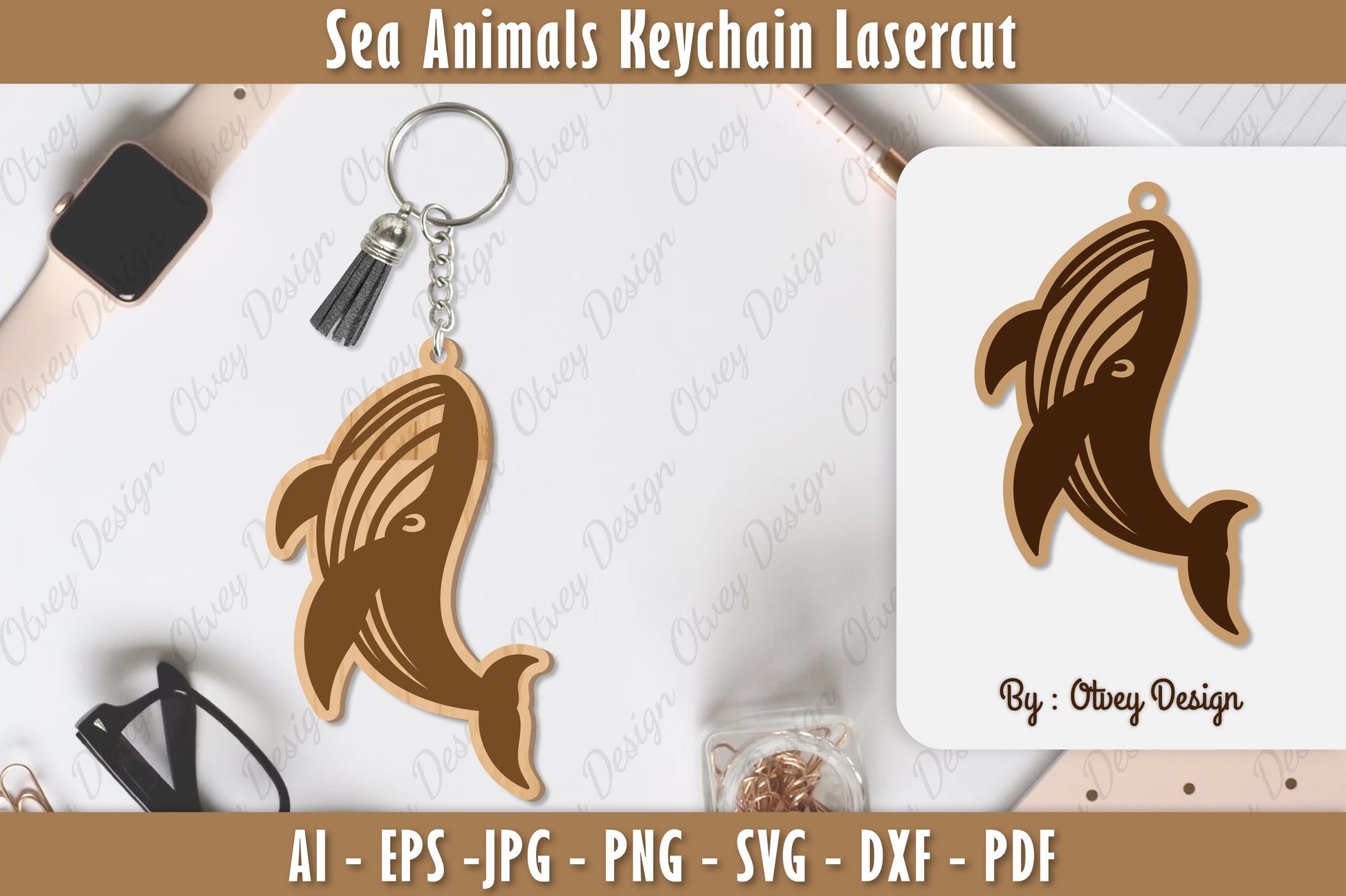 Keychain Sea Animals Laser Cut SVG Bundle 1 - CraftNest - Digital Crafting and Art