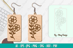 Flower Earring SVG Bundle 25 - CraftNest - Digital Crafting and Art