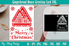 Gingerbread House Greeting Card SVG Bundle 1 - CraftNest - Digital Crafting and Art