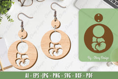 Flower Earrings Laser Cut SVG Bundle 31 - CraftNest - Digital Crafting and Art