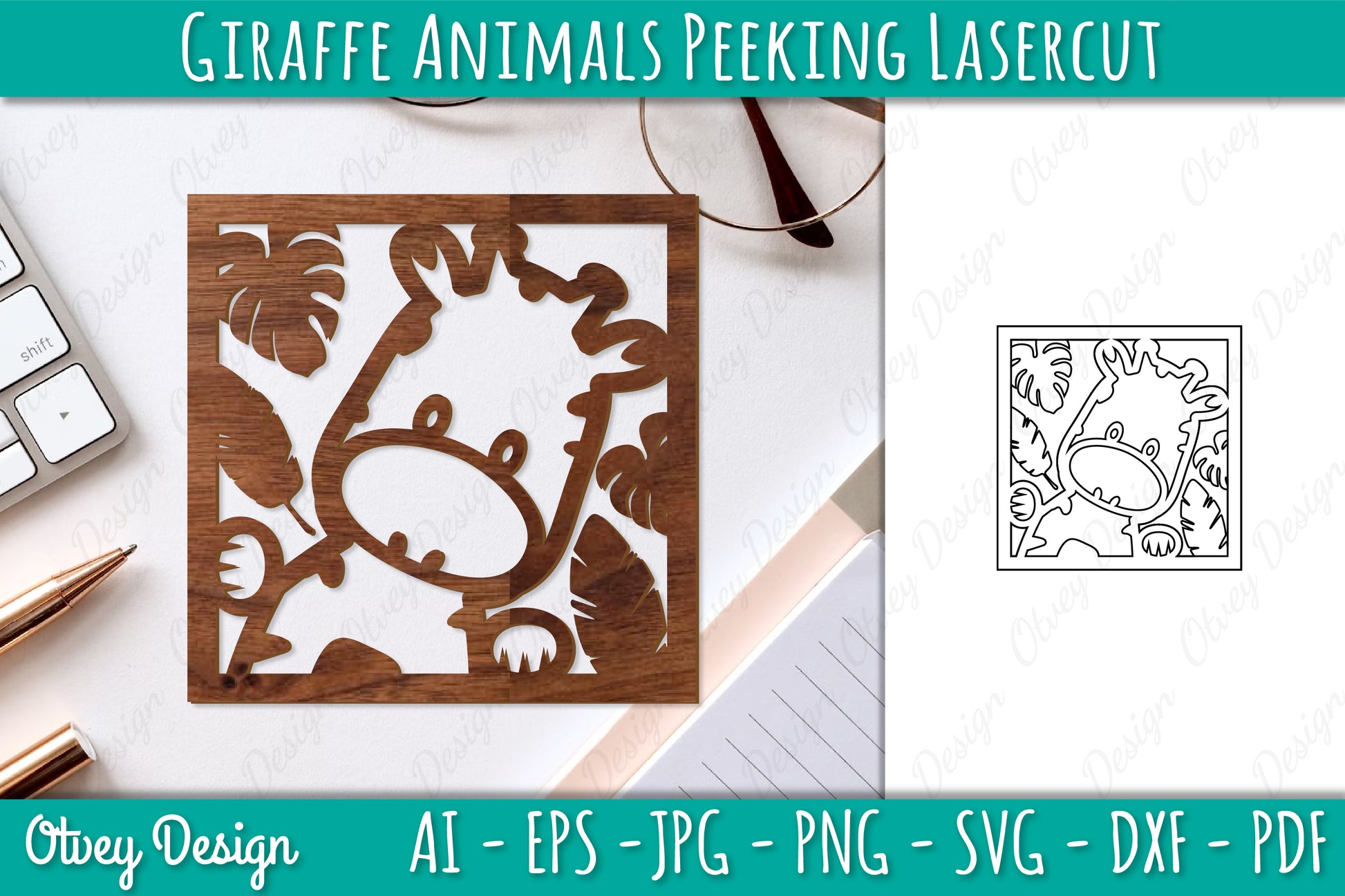 Animals Peeking Lasercut SVG Bundle 1 - CraftNest - Digital Crafting and Art