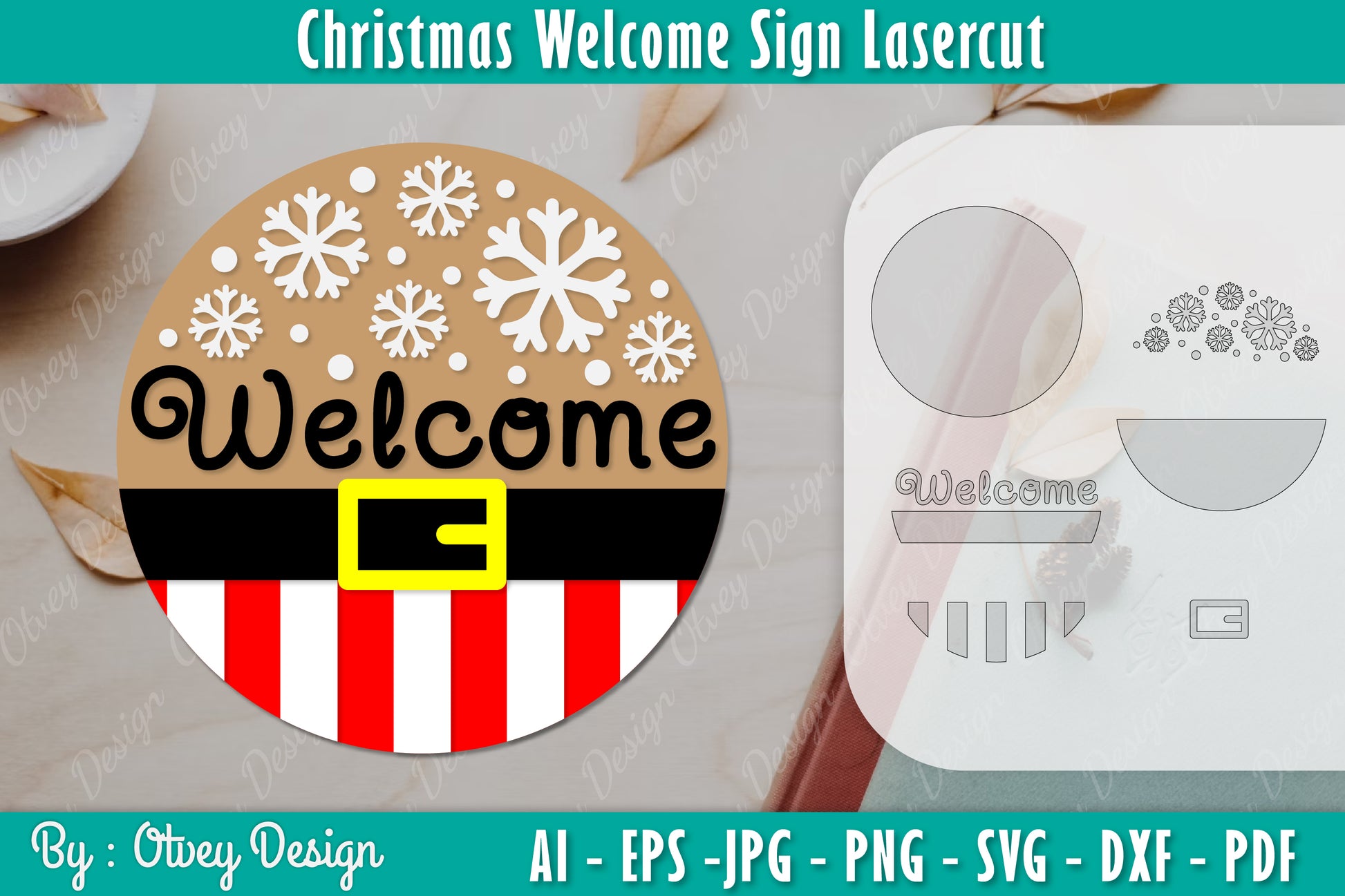 Christmas Welcome Sign SVG Bundle 1 - CraftNest - Digital Crafting and Art