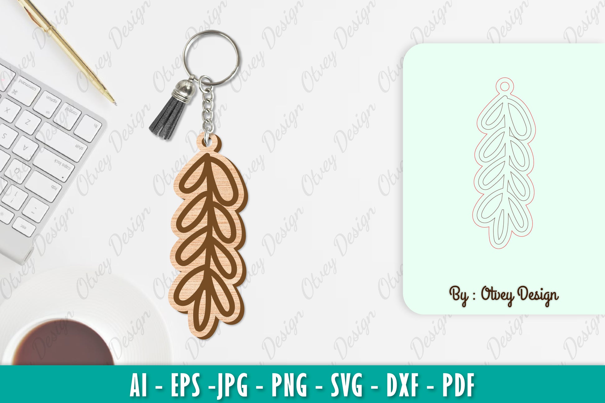 Flower Keychain SVG Bundle 13 - CraftNest - Digital Crafting and Art