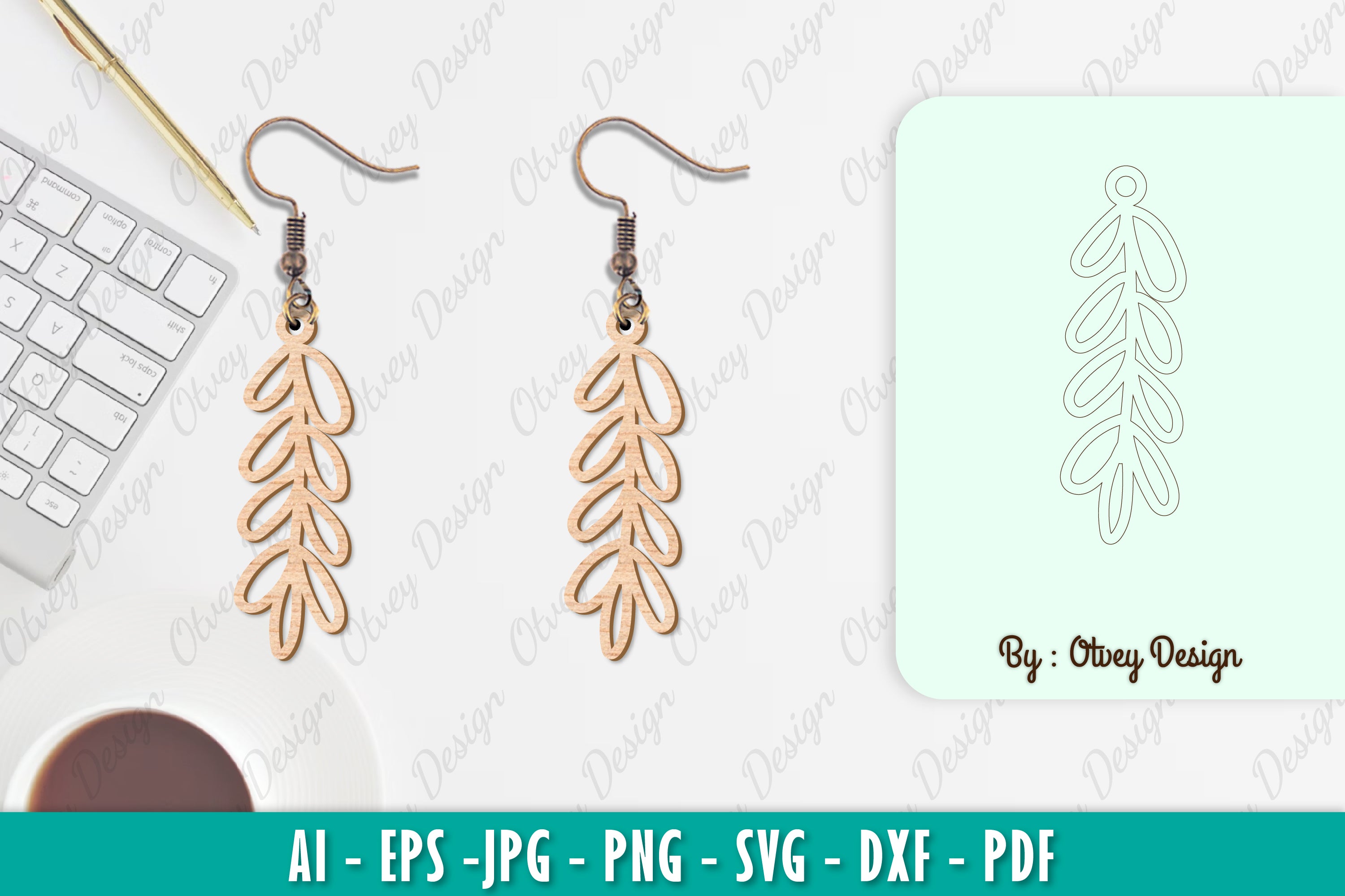 Flower Earring SVG Bundle 1 - CraftNest - Digital Crafting and Art
