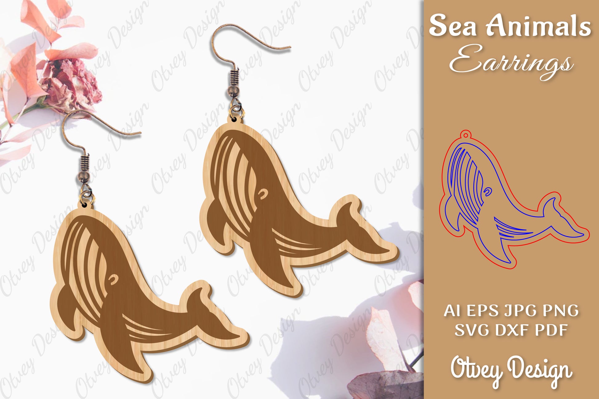 Earrings Sea Animals Laser Cut SVG Bundle 1 - CraftNest - Digital Crafting and Art
