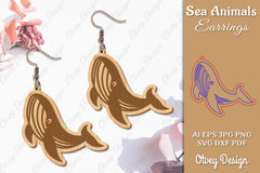 Earrings Sea Animals Laser Cut SVG Bundle 1 - CraftNest - Digital Crafting and Art
