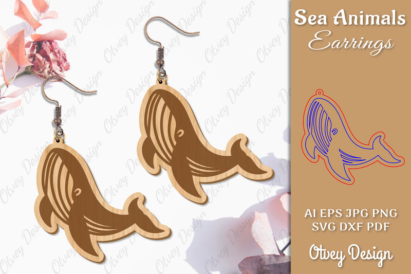 Earrings Sea Animals Laser Cut SVG Bundle 1 - CraftNest - Digital Crafting and Art