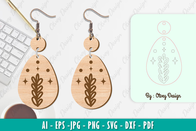 Flower Earring SVG Bundle 73 - CraftNest - Digital Crafting and Art