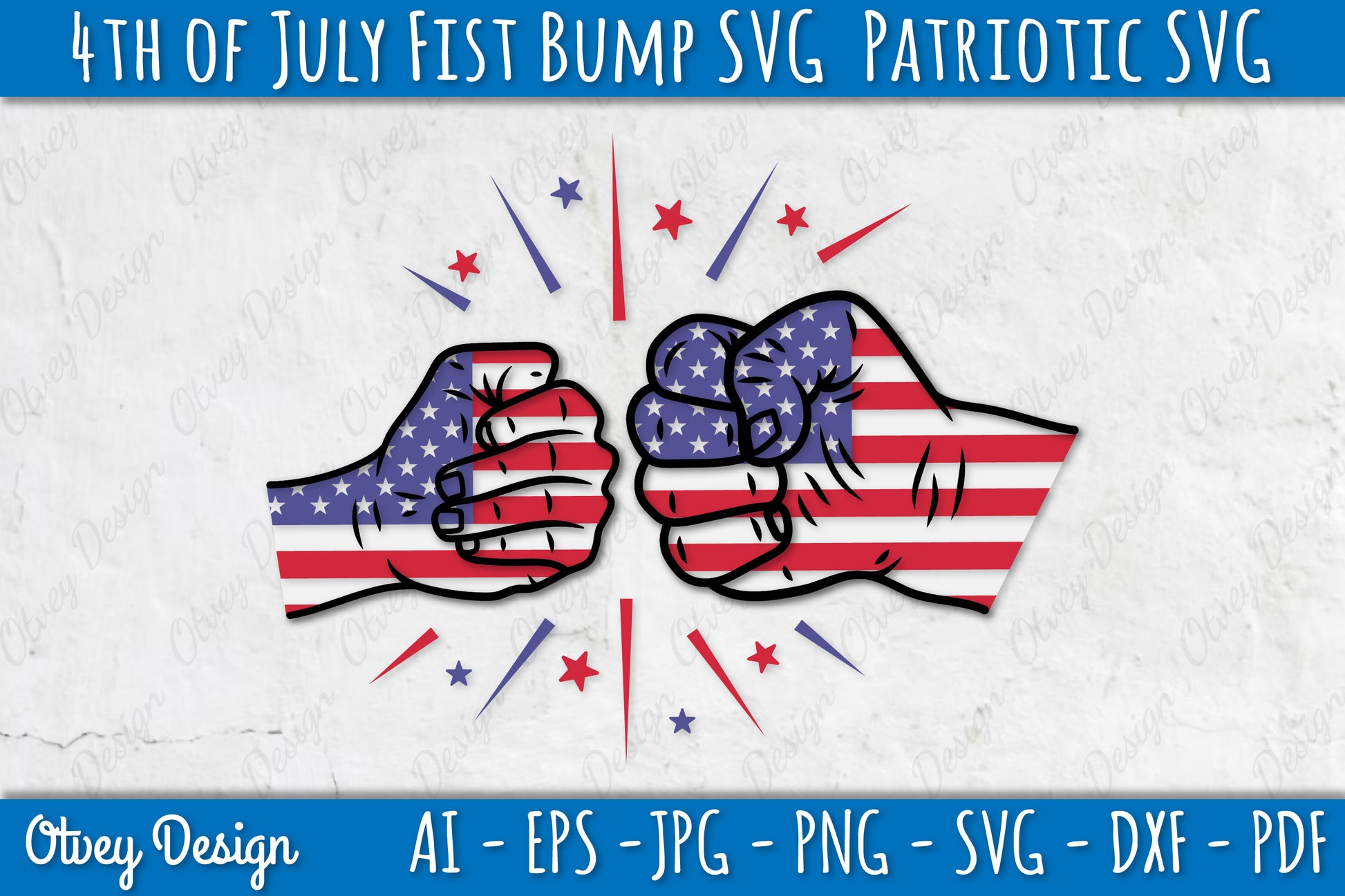 4th of July Patriotic Fist Bump SVG Bundle 6 - CraftNest - Digital Crafting and Art