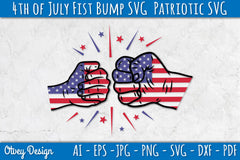 4th of July Patriotic Fist Bump SVG Bundle 6 - CraftNest - Digital Crafting and Art