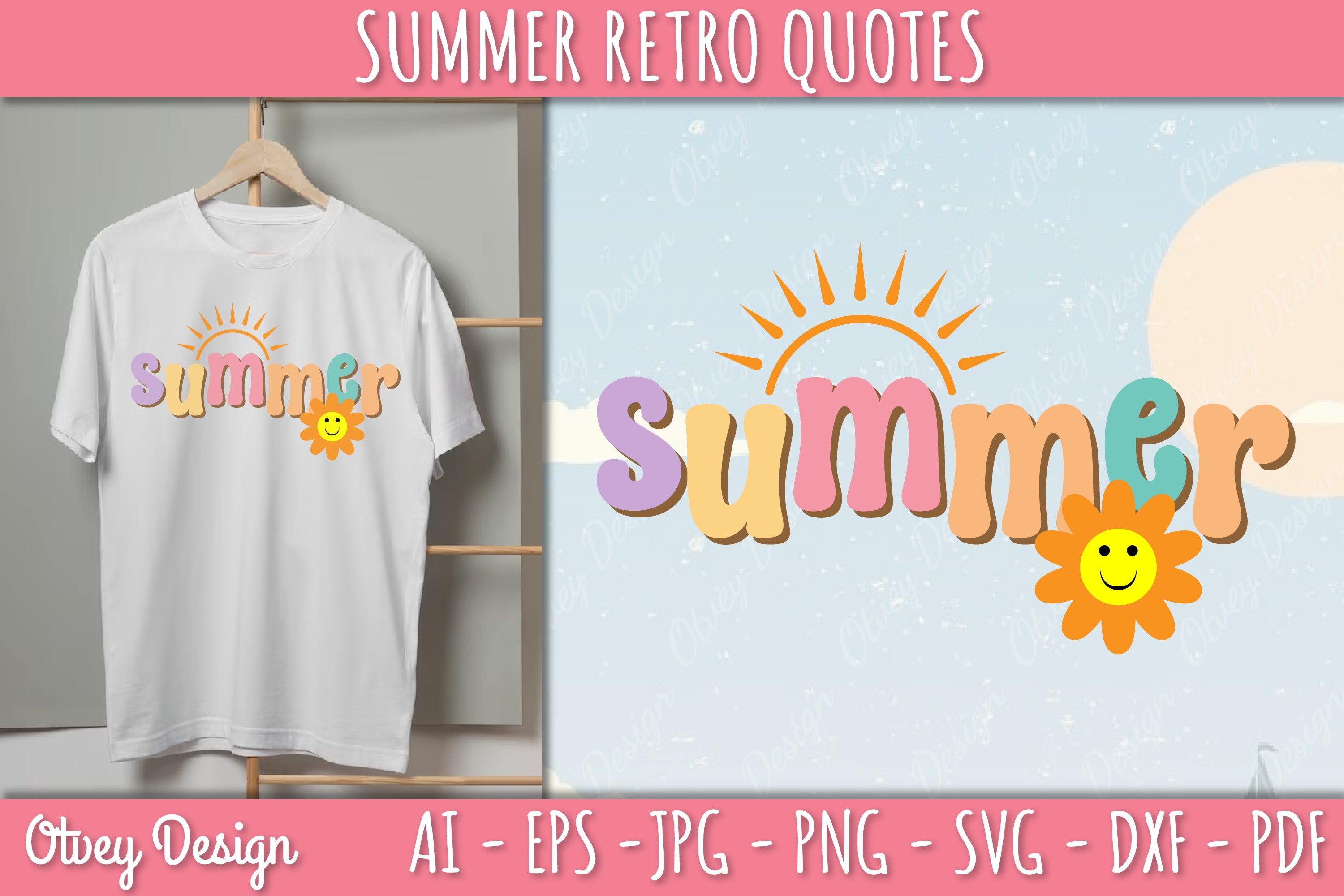 Summer Retro Quotes SVG Bundle