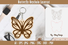 Butterfly Keychain Lasercut SVG Bundle 17 - CraftNest - Digital Crafting and Art