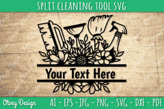 Split Monogram Cleaning Tool SVG Bundle 1 - CraftNest - Digital Crafting and Art