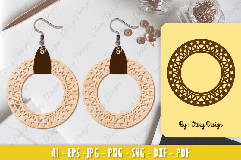 Earrings Mandala SVG Bundle 11 - CraftNest - Digital Crafting and Art