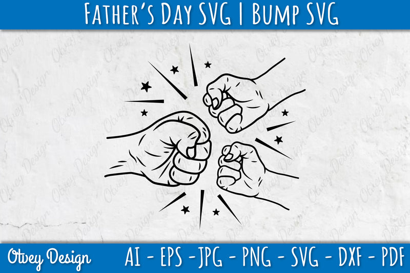 Father's Day Fist Bump SVG Bundle 4 - CraftNest - Digital Crafting and Art
