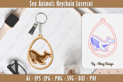 Keychain Sea Animals Laser Cut SVG Bundle 37 - CraftNest - Digital Crafting and Art