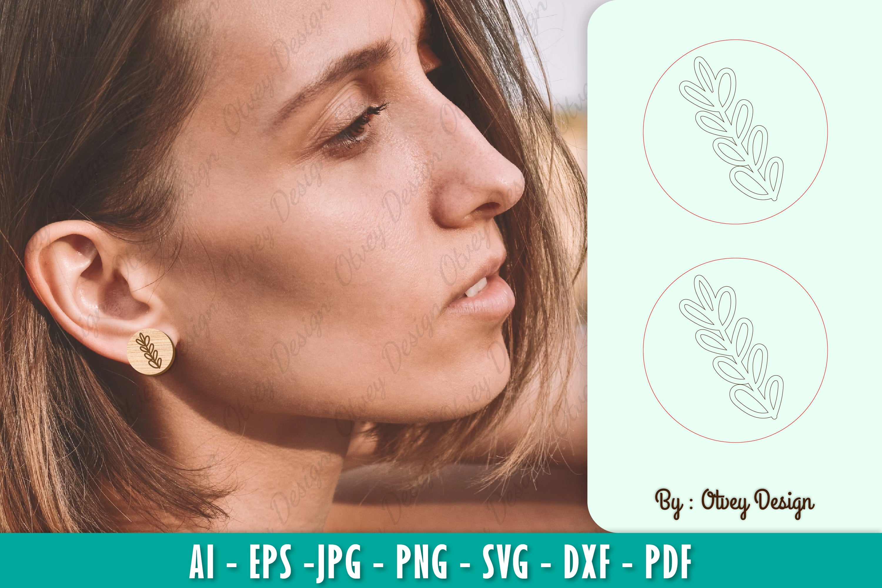 Flower Earring SVG Bundle 49 - CraftNest - Digital Crafting and Art