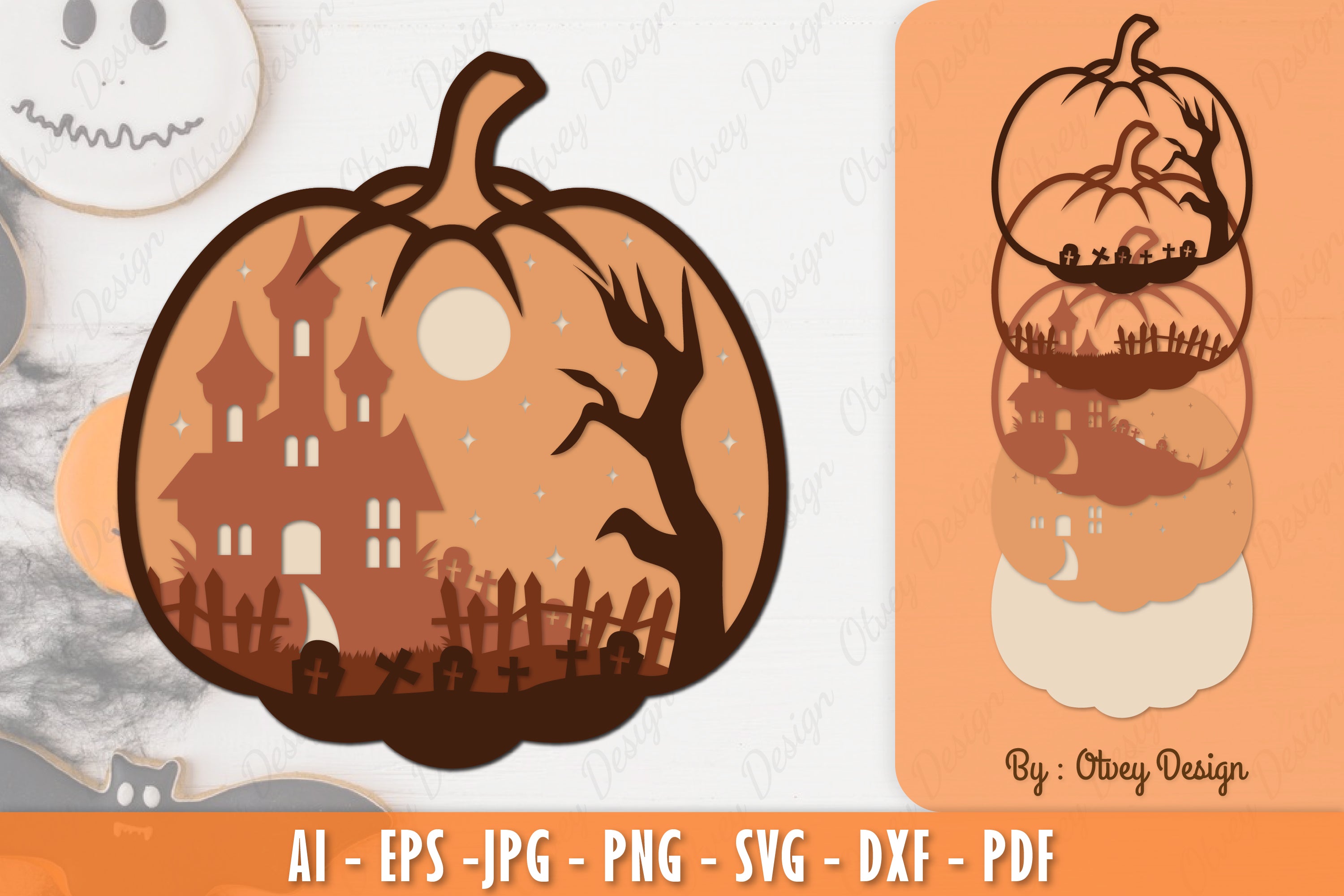 Halloween Layered Lasercut SVG Bundle 1 - CraftNest - Digital Crafting and Art