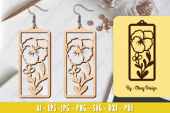 Flower Earring Laser Cut SVG Bundle 121 - CraftNest - Digital Crafting and Art