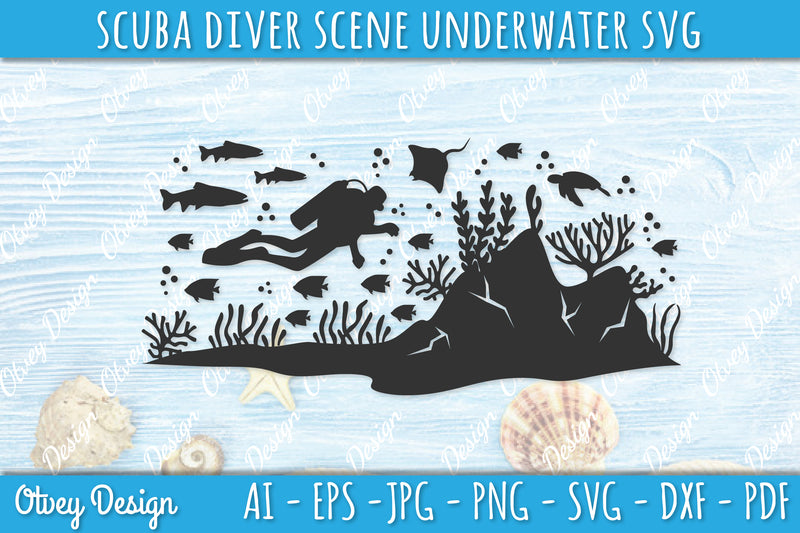 Scuba Diver Underwater World SVG Bundle 3 - CraftNest - Digital Crafting and Art