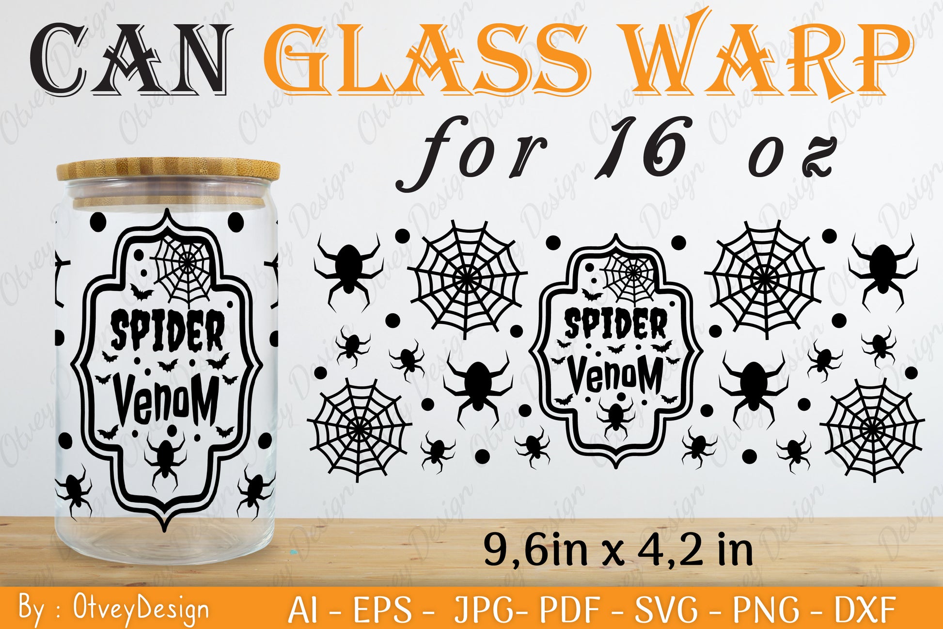 Halloween 16 oz Can Glass Wrap SVG Bundle 1 - CraftNest - Digital Crafting and Art