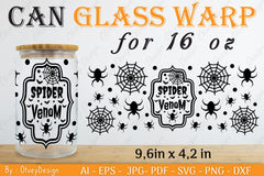 Halloween 16 oz Can Glass Wrap SVG Bundle 1 - CraftNest - Digital Crafting and Art
