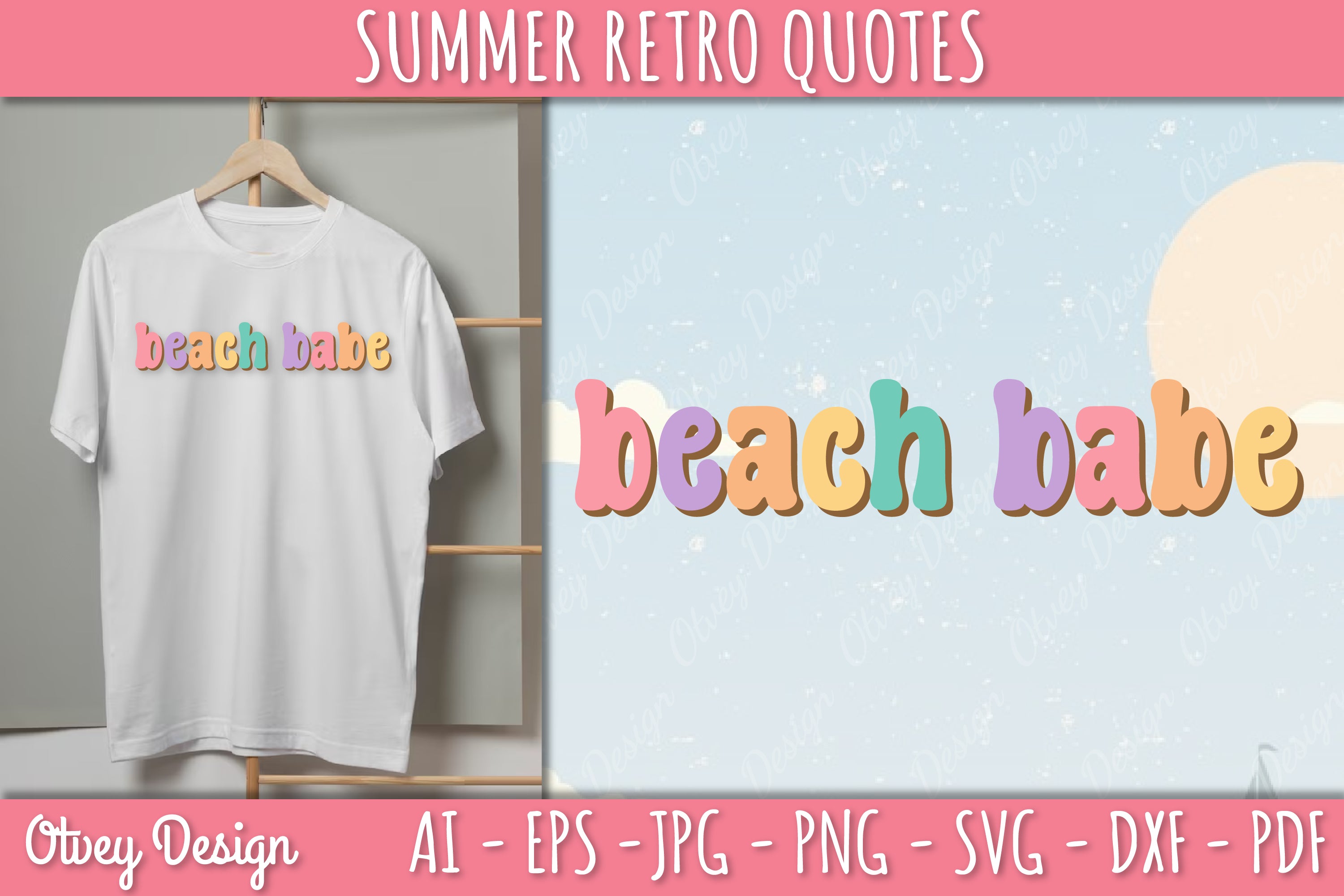 Summer Retro Quotes SVG Bundle