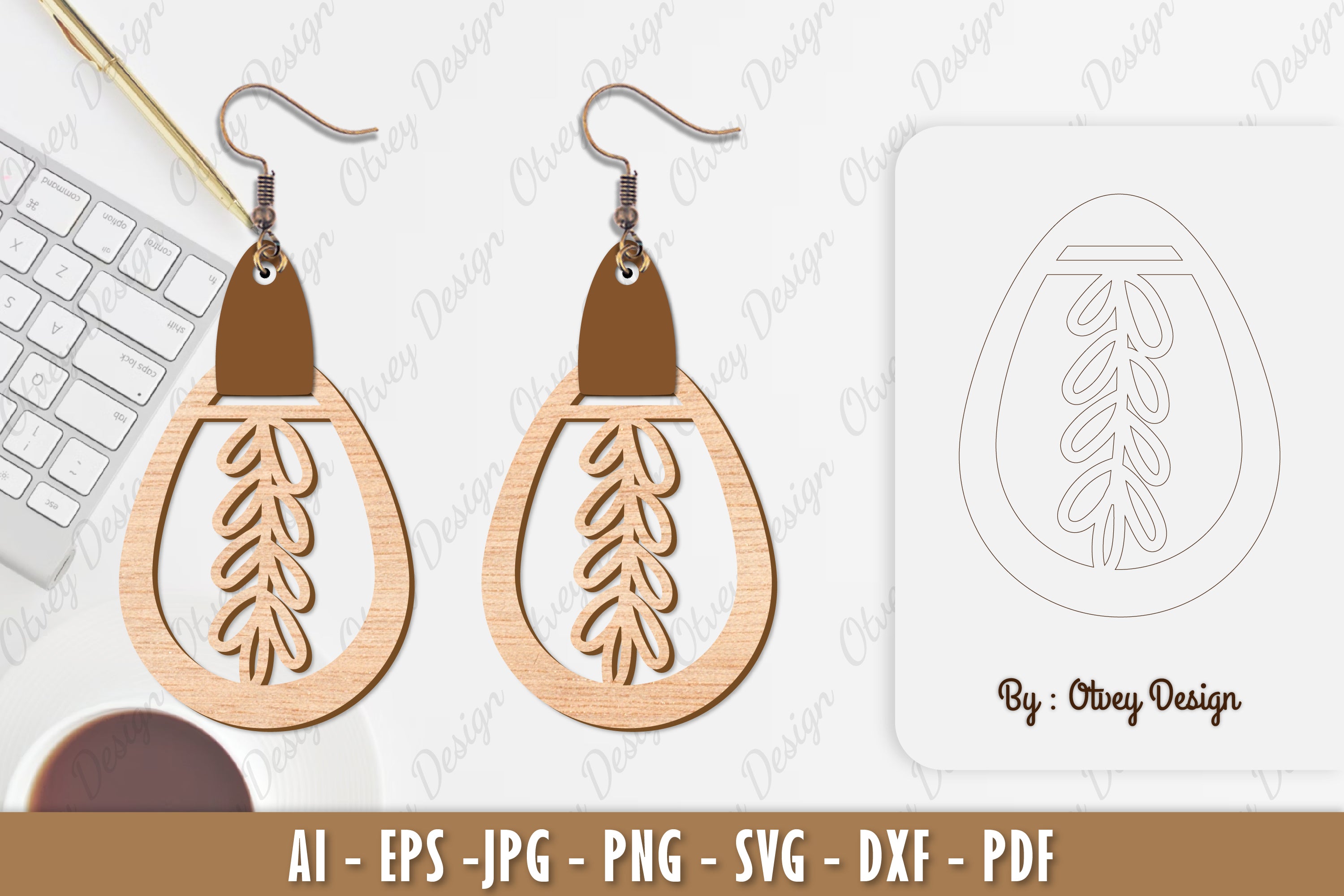 Flower Earring SVG Bundle 61 - CraftNest - Digital Crafting and Art