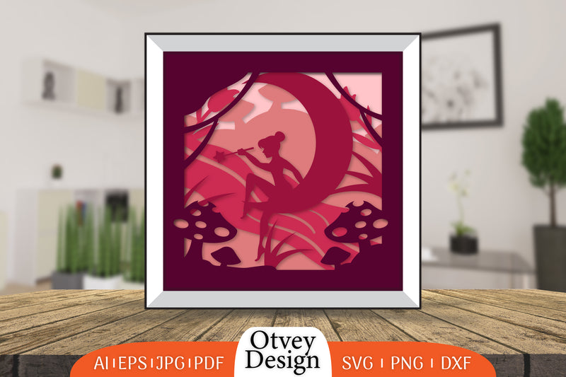 Fairy 3D Shadowbox Layered SVG Bundle 1 - CraftNest - Digital Crafting and Art