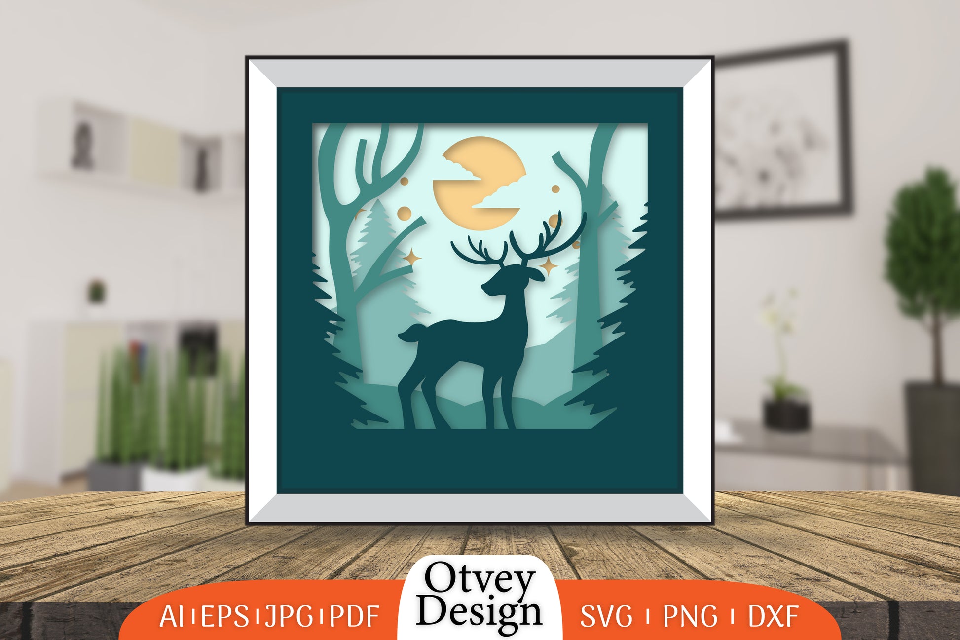 Christmas Deer 3D Shadowbox SVG Bundle - CraftNest - Digital Crafting and Art