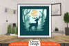 Christmas Deer 3D Shadowbox SVG Bundle
