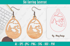 Ski Earring Laser Cut SVG Bundle 9 - CraftNest - Digital Crafting and Art