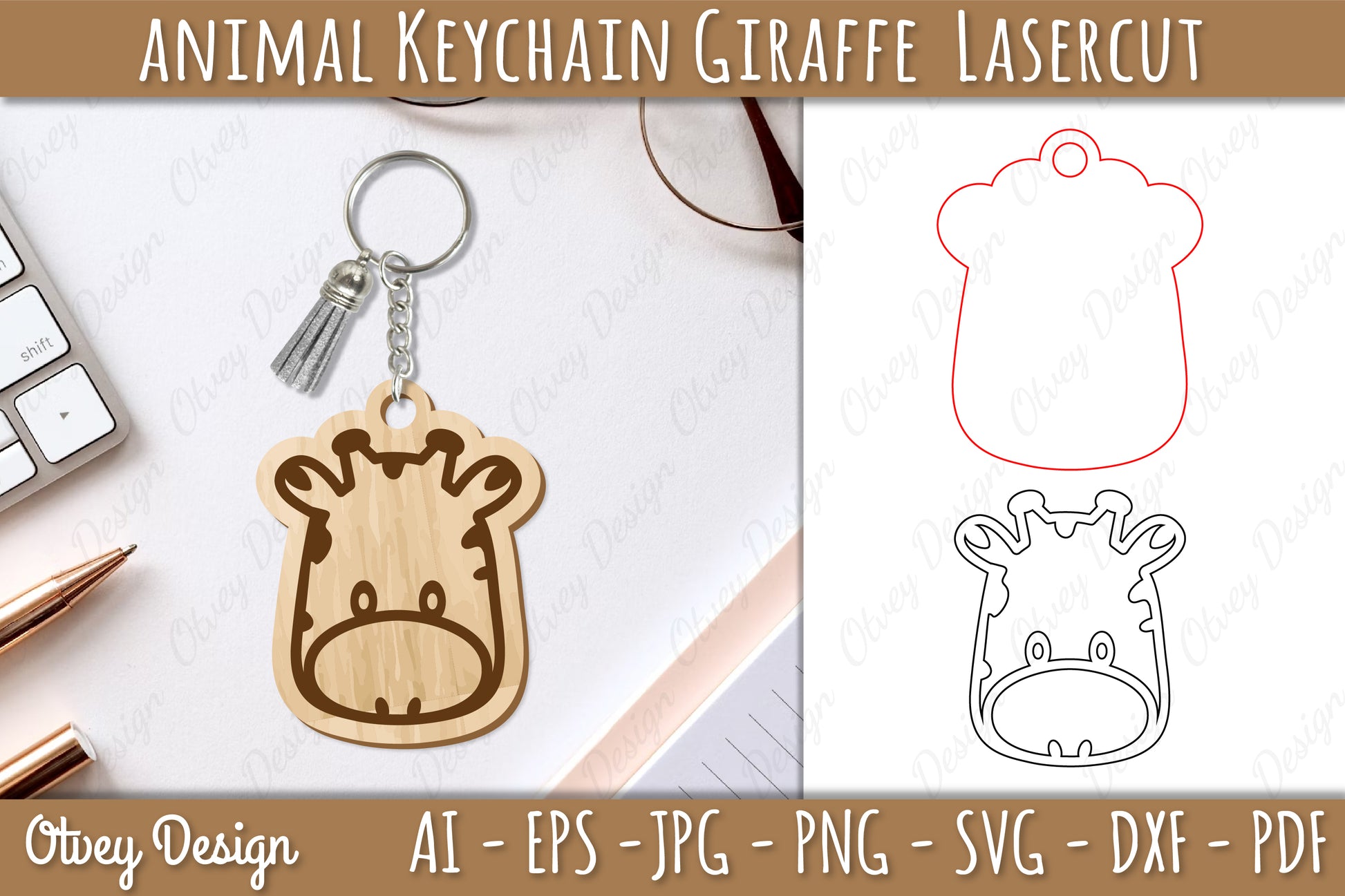 Head Animals Keychain SVG Bundle 1 - CraftNest - Digital Crafting and Art