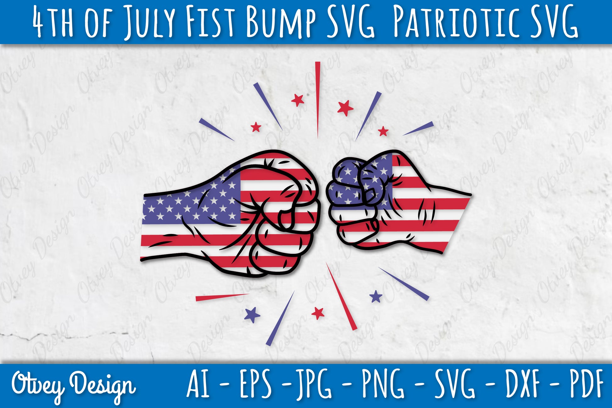 4th of July Patriotic Fist Bump SVG Bundle 3 - CraftNest - Digital Crafting and Art