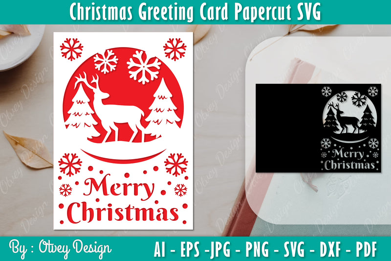 Christmas Greeting Card SVG Bundle 1 - CraftNest - Digital Crafting and Art