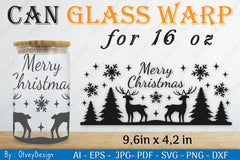 Christmas Deer Can Glass SVG Bundle 1 - CraftNest - Digital Crafting and Art